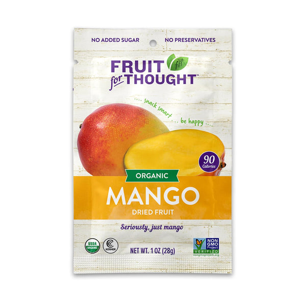 Fruit for Thought Organic Dried Mango | Dried Fruit Snack Packs Ideal