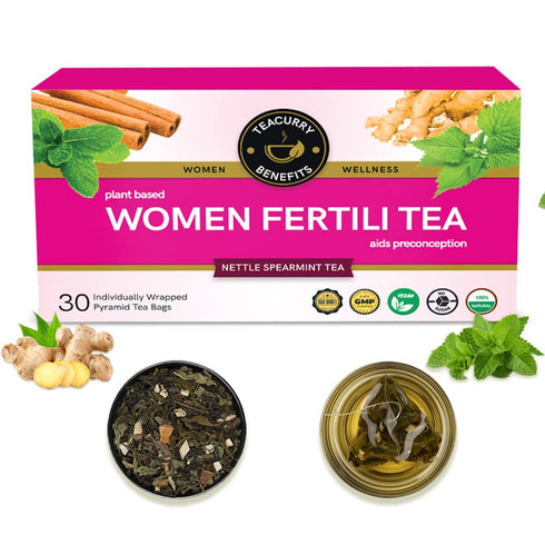 Teacurry Women Fertility Tea - 1 Month, 30 Teabags - Helps to