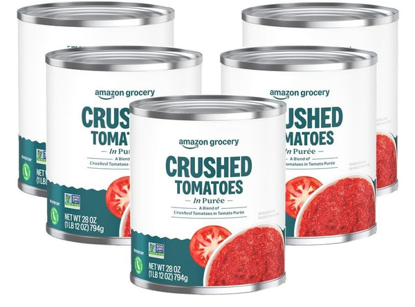 Amazon Grocery, Crushed Tomatoes in Pure, 28 Oz (Previously Amazon Fresh, Packaging