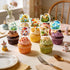 48 Sleyberoy Mushroom Cake Toppers - Pcs Primitive Forest Theme Party Supplies for Baby Baptism, Birthday, Anniversary