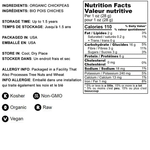2 Food to Live Organic Garbanzo Bean Flour, Pounds - Non-GMO Chickpea Flour, Stone Ground, Kosher, Vegan, Bulk, High