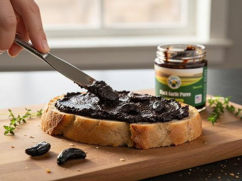 WILD RIVER BLACK GARLIC 100% 12 oz American Grown Black Garlic Puree, Wild River, Made in USA, Gilroy California