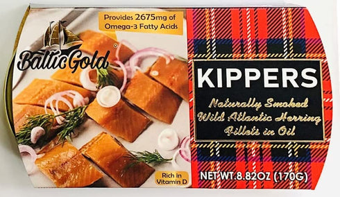 Baltic Gold Naturally Smoked Wild Atlantic Herring in Oil- 8.82 oz (170g)
