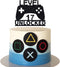 Video Game Cake Topper Level 17 Unlocked, Game Controller Decoration for 17th Birthday Party