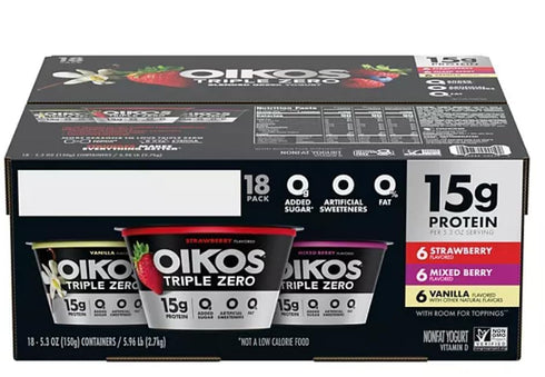 Generic Pack, 5.3 oz (18 Count) Greek Yogurt Variety Cups | High Protein, Low Fat Greek Yogurt | Creamy, Delicious