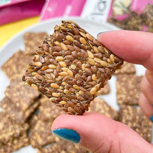 Flackers Organic Rosemary Flaxseed Crackers, 5 Ounce, Gluten Free, Non-GMO, Vegan, Keto Snack