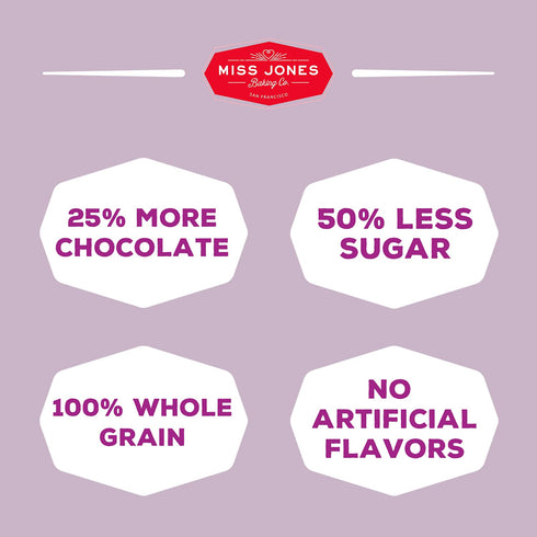 Miss Jones Gluten-Free Brownie Mix, More Chocolate Chips, Naturally Sweetened Desserts & Treats, 14.67 Ounce