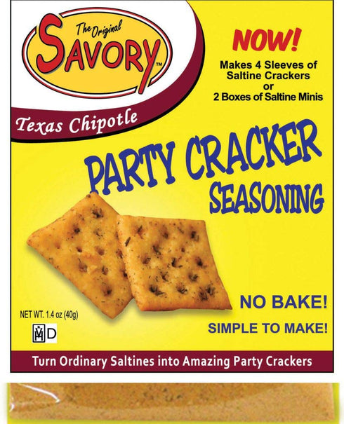 Savory Saltine Seasoning, Texas Chipotle - 1.4 Ounce, 4 Pack