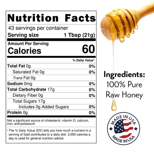 Sweetwater Creek Honey Farm 100% 32 oz 100% Orange Blossom Honey - Pure, Raw, & Unfiltered - - - Beekeeper Owned
