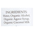 Flavorganics 2 oz 95%+ Organic Coconut Extract - - Organic - Kosher - Gluten Free - Non GMO