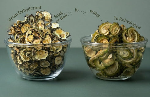 (30g 1.05 oz) SHROOTS Dehydrated Bittergourd (Karela) Flakes Air Dried Dehydrated Vegetable, Gluten Free, Vegan, No