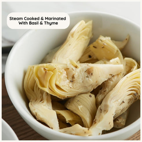 Pack (10 Pack, 1.58 oz) POSHI Artichoke Hearts with Basil and Thyme Ready-to-Eat Snack Vegan, Keto, Low Carb, Gluten
