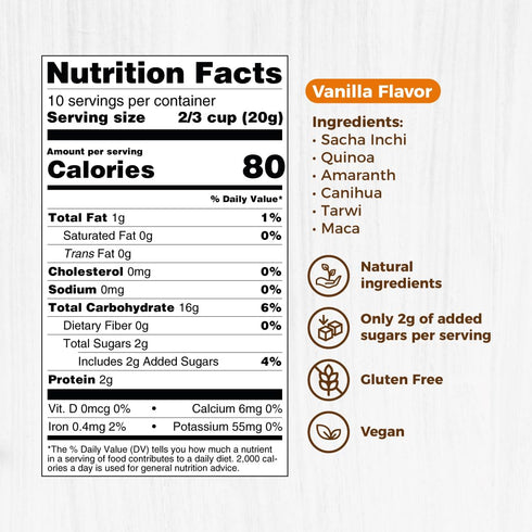 2-Pack (10.5 oz 6 (2g) Andean Crunch: Superfood Cereal Each) Superfoods, Protein, Fiber Low Added Sugar Vegan