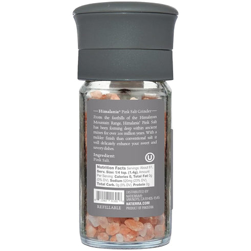 3 oz Natierra Himalania Coarse Pink Salt Grinder