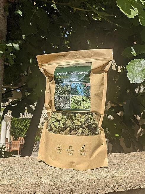 Generic 1 oz (30 grams) Organic Ficus carica leaves, Dried smashed Fig Leaves
