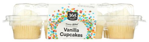 365 by Whole Foods Market 10.5 oz, Frozen , Two-Bite Vanilla Cupcakes