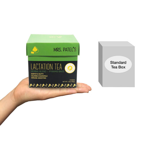 Mrs. Patel's Lactation Tea, Herbal Blend for Breastfeeding Moms, Caffeine Free, 14 Small Tea Bags