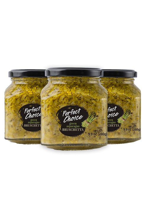 Perfect Choice Green Asparagus Bruschetta - Delicious Bruschetta Bread Spread - Ready-to-serve