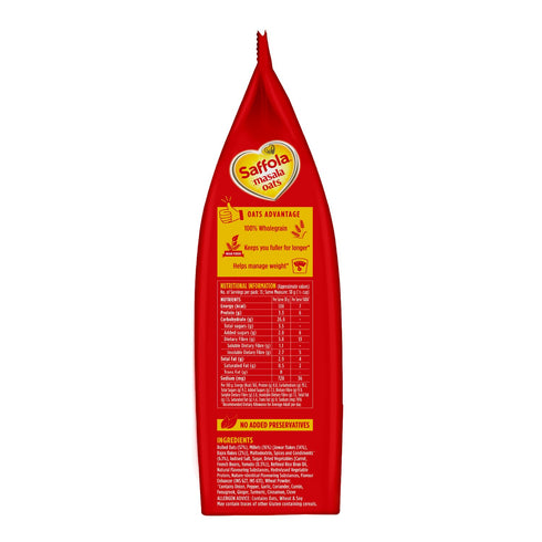 Saffola 500 (17.63 oz) Masala Oats Peppy Tomato grams - Vegetarian