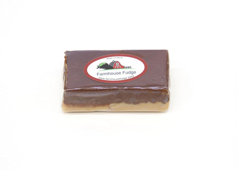 16 oz Farmhouse Fudge Peanut Butter Chocolate Fudge, Layered Chocolate and Peanut Butter Fudge, Rich & Creamy, Gourmet