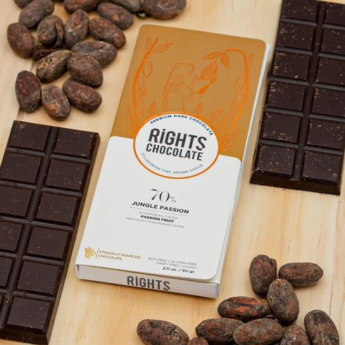 70% Pack (4 60g) Ecuadorian Dark Chocolate Tropical Variety Exotic Fruit Flavors x Fine Aroma Cacao