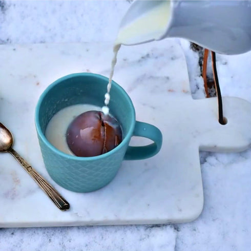 Pack 3 Needzo Hot Chocolate Salted Caramel Flavored Melting Balls, Bulk Cocoa with Mini Marshmallows Inside, Cute Candy