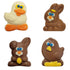 Fruidles Large Easter Buddies Milk Chocolate Bunnies 8-Pack, Individually Wrapped in Gift-Box,