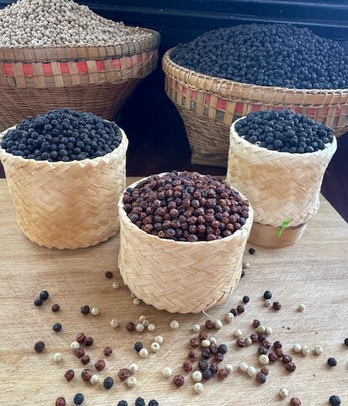 8 Organic Kampot Pepper Rare Cambodian Peppercorns Black Ounce