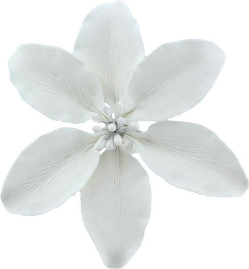 3 Count Global Sugar Art Casablanca, Easter Lily Sugar Cake Flowers, White Extra Large by Chef Alan Tetreault
