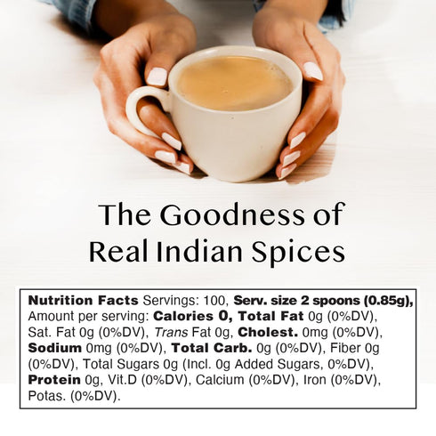 (3oz/85g) 100 VAHDAM Instant Chai Tea - Traditional Masala Chai | Makes Cups | Natural Spices, Zero Calories | Instant