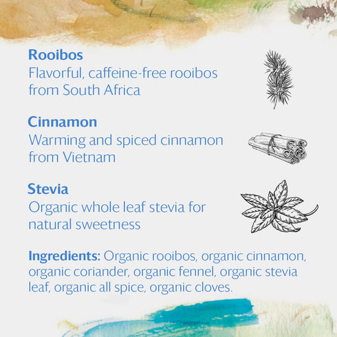 Grace Farms ROOIBOS CHAI Herbal Tea (16 Pyramid Sachets) | Organic, Fair Trade, Caffeine Free, Gives Back 100% Profits