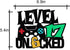 Level 17th Unlocked Sign Cake Topper - Happy 17th Birthday Decorations for Video Game Themed Party Supplies