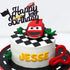 Marwey Race Car Birthday Cake Topper, Happy Birthday Cake Decor, Chequered Flag Themed Party Supplies