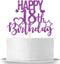 INNORU Purple Glitter Happy 18th Birthday Cake Topper - Cheers to 18 Years Birthday Party Decorations