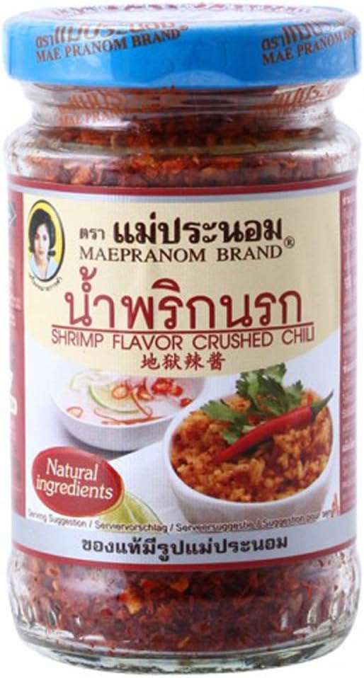 MAEPRANOM BRAND Mae Pranom Brand Shrimp Flavor Crushed Chilli 4 Oz.
