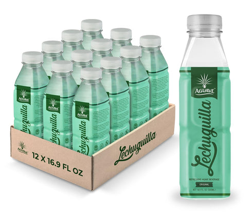 AGUAVE Prebiotic Mexican Drink Fermented Agave LECHUGUILLA Beverage | Low Sugar Healthy Soda