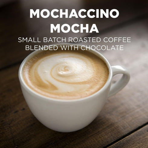 18ct Maud's Chocolate Mocha Cappuccino Coffee Pods, - Mochaccino Mocha Flavor - Made with Gourmet Arabica Coffee, Pods