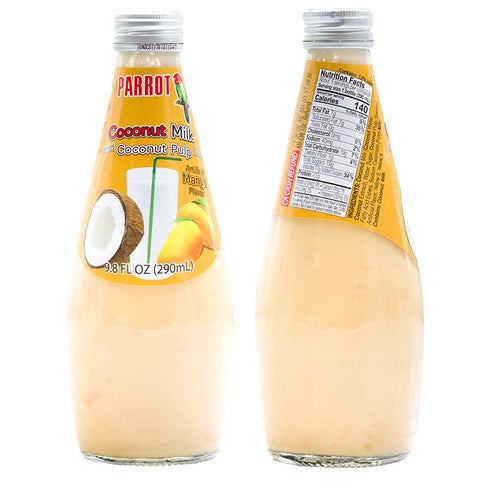 290mlPack 12 Parrot Coconut Milk Drink Mango with Pulp