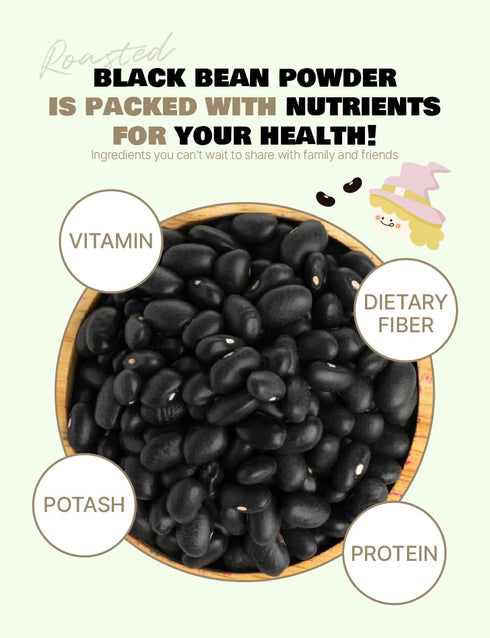 10.5oz 300g 100% NICE WITCH'S Korean Roasted Black bean Powder / - Pure Natural Powder