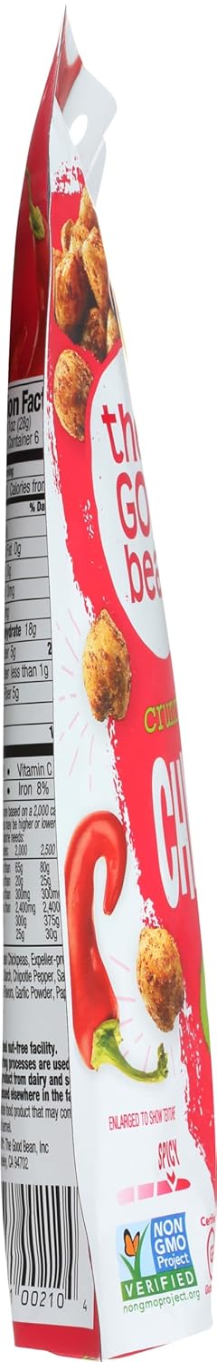 6 The Good Bean Chickpea Snacks, Smoky Chili/Lime, Gluten and Nut Free, Ounce