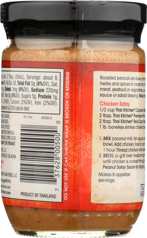 8 OZ, 6 THAI KITCHEN SAUCE PEANUT SATAY, PK