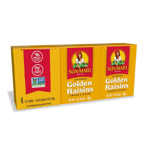 (6 Count Pack 1) Sun-Maid Natural California Golden Raisins