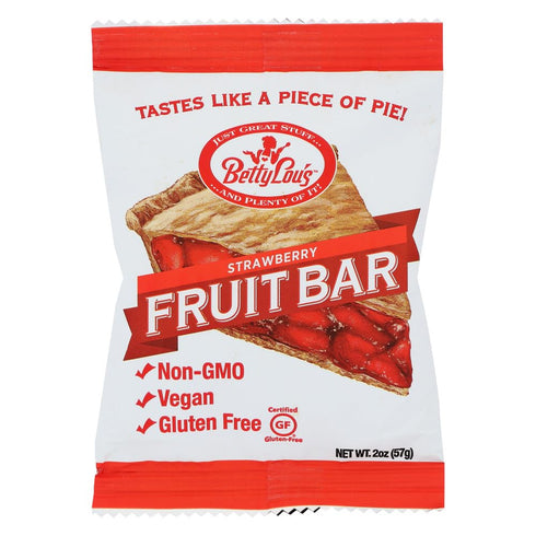 Betty Lou's Fruit Bar - Strawberry - Gluten Free - Case of