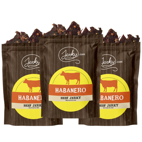 Jerky.com All Natural Habanero Beef Jerky - No Added Preservatives, No MSG