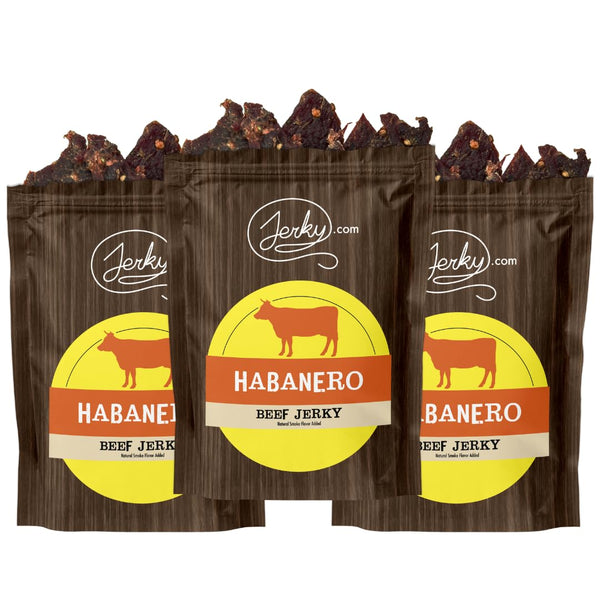 Jerky.com All Natural Habanero Beef Jerky - No Added Preservatives, No MSG