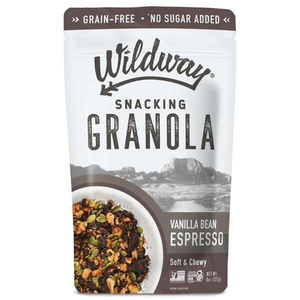 Wildway Keto Granola, Vanilla Bean Espresso, 8 oz, Grain-Free, Vegan, Low Carb, No Sugar Added, Paleo-Friendly, Non-GMO