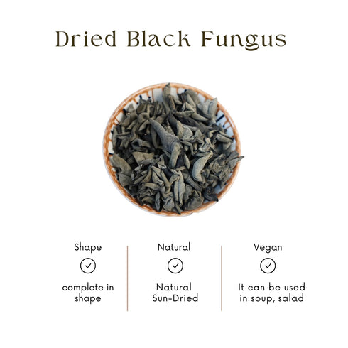 Visit the Store 225g Royal Seafood USA Black Fungus, Dried Woodear Mushrooms, dried black fungus, healthy