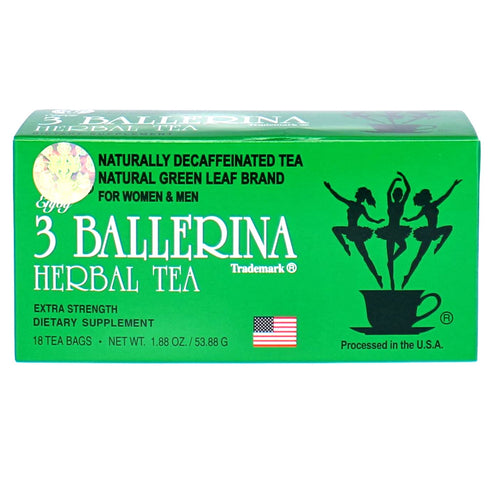 3 Ballerina Chinese Herbal Green Leaf Organic Detox Tea for Weight Loss,