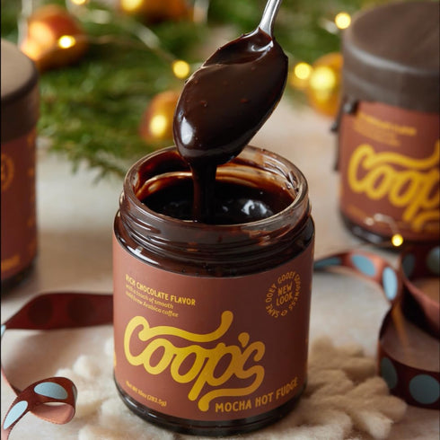 10 Coop's Mocha Hot Fudge: All Natural Cold Brew Mocha Hot Fudge Gluten Free Toppings for Icecream, Desserts and Coffee