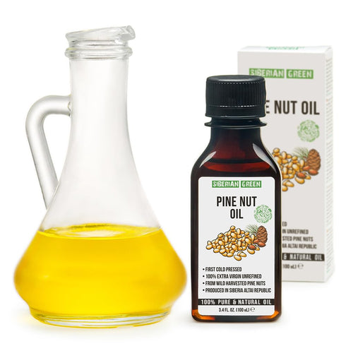 Siberian Pine Nut Oil | 100% Natural Extra Virgin Cold Pressed 100 ml / 3.4 fl oz | Unrefined Raw Vegan